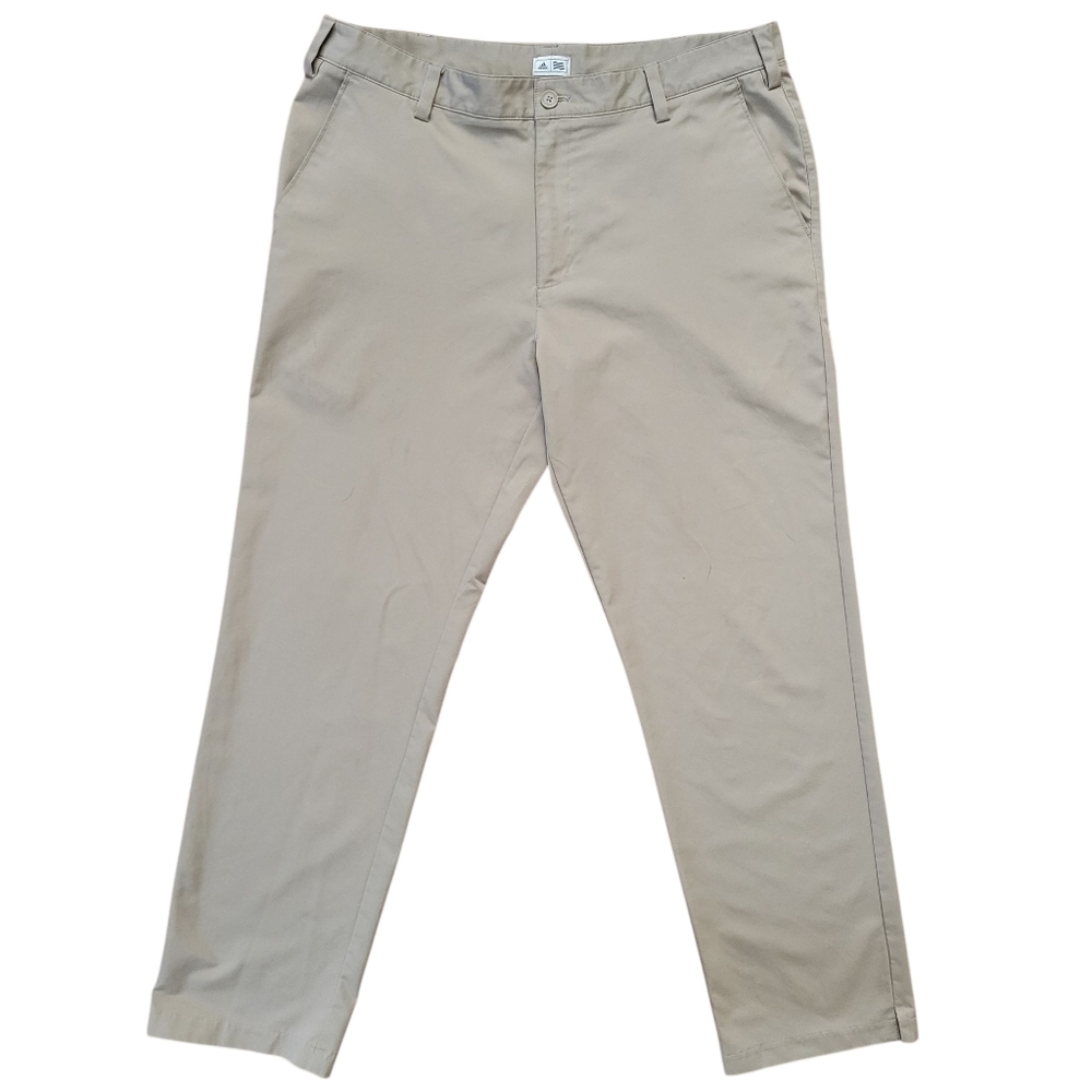 Adidas Golf Pants ClimaLite Performance Mens Size 36x32 Beige Chino AE7006